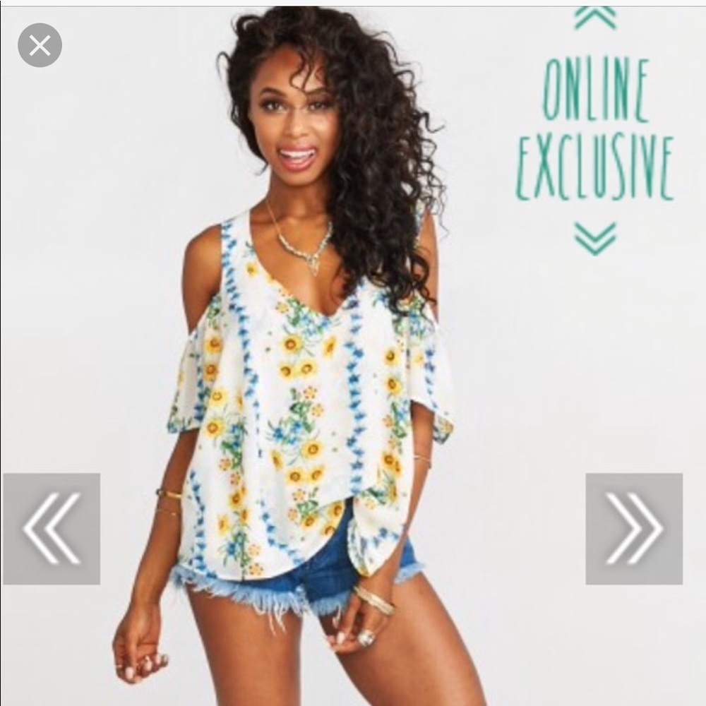 NWOT Show me your mumu Hazel Ruffle Top Dandy Daisy